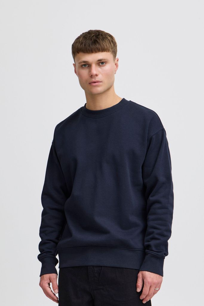 Solid SDLenz Herren Sweatshirt Pullover Pulli mit Rundhalsausschnitt Langarm Rippbündchen Regular fit