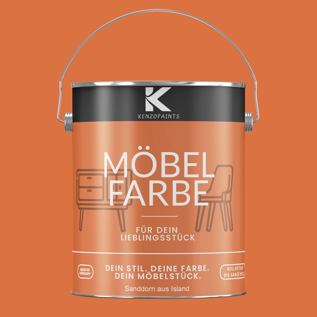 Kenzopaints 2,5Liter Möbelfarbe Möbellack - Sanddorn aus Island