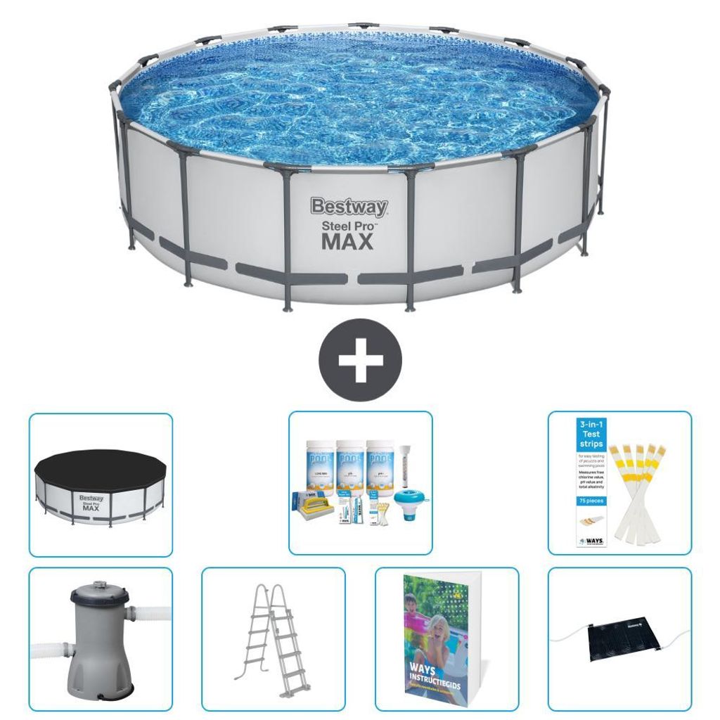 Bestway Steel Pro MAX Rund - 488x122 cm - 8-teilig S632
