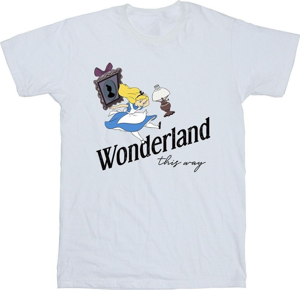 Disney - "Alice In Wonderland This Way" T-Shirt für Herren BI10273 (3XL) (Weiß)
