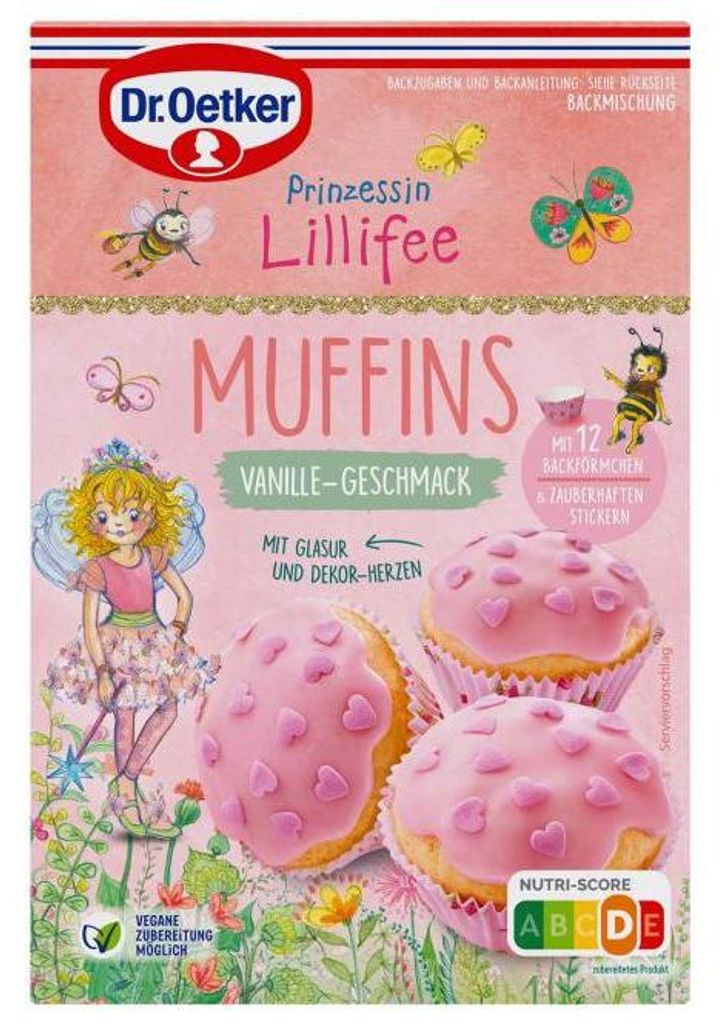 Dr.Oetker Prinzessin Lillifee Muffins Vanille 397g Produktbild 
