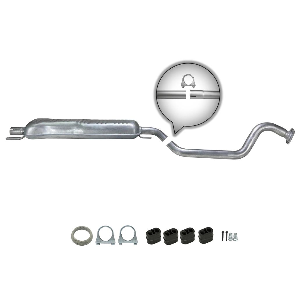 Auspuff Mittelschalldämpfer Opel Zafira A (F75_) 1.6 1.8 2.2 16V + Montagesatz