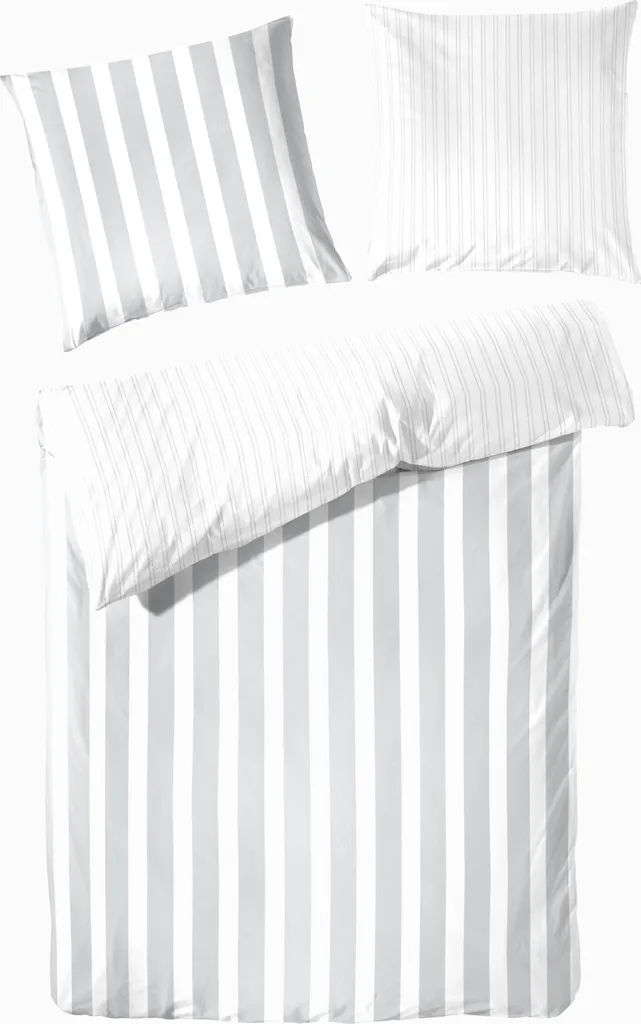 Linge de Lit Percale 135x200 Hahn Gris - Finissez-en avec la Chaleur
