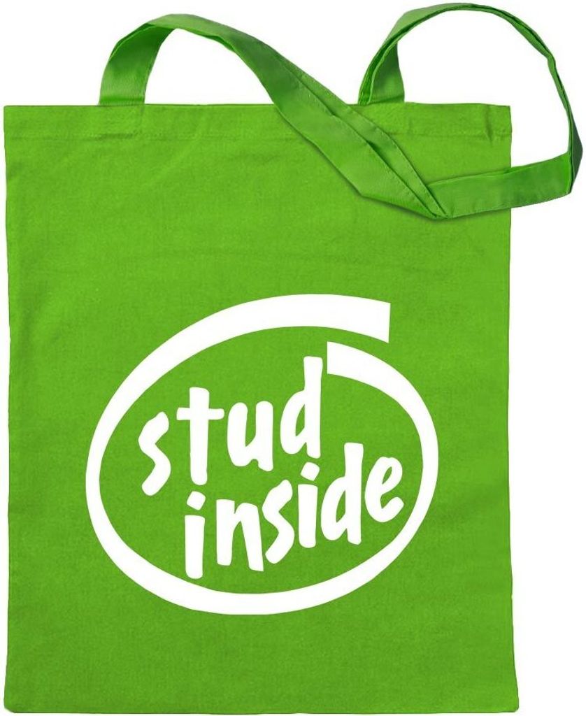 Kiwistar - Baumwolltasche - hellgrün - Stud Inside Zucht Farm Pferd - Tragetasche Stoffbeutel Umhängetasche Langer Henkel