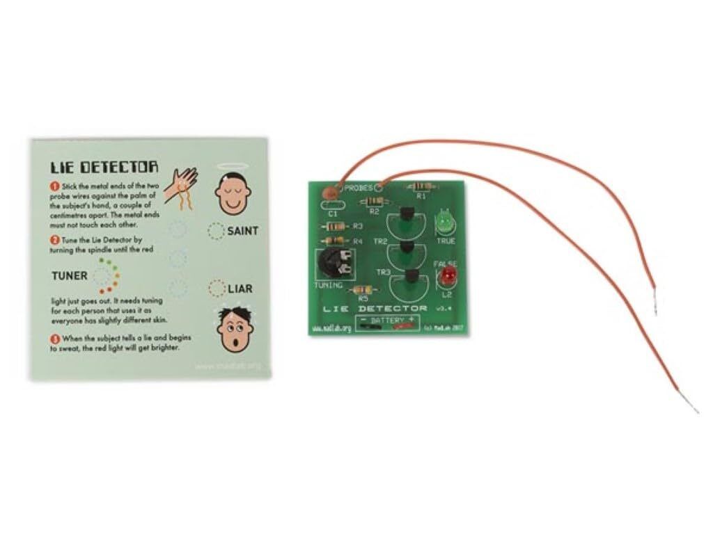 Whadda Lötbausatz, DIY, Madlab Elektronik-Kit, Lügendetektor, lehrreich und unterhaltsam