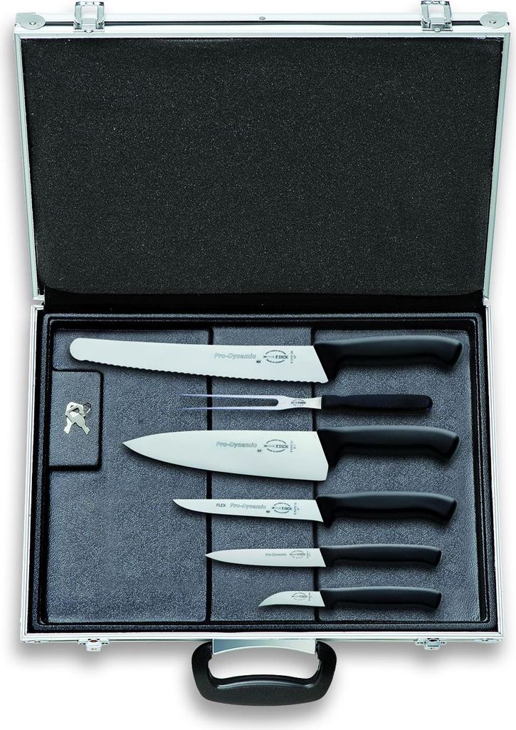 F. DICK Messer-Set ProDynamic Magnetkoffer Kochmesser Messer Fleischgabel