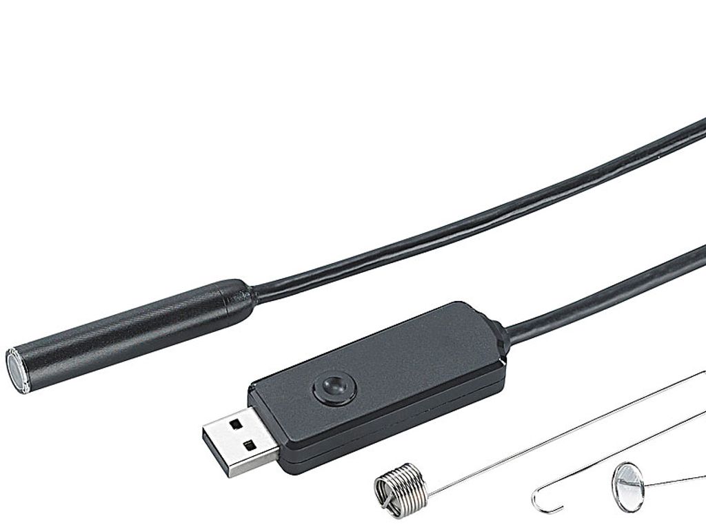 Somikon USB-HD-Endoskop-Kamera für PC und OTG-Android-Smartphone IP67 10 m 