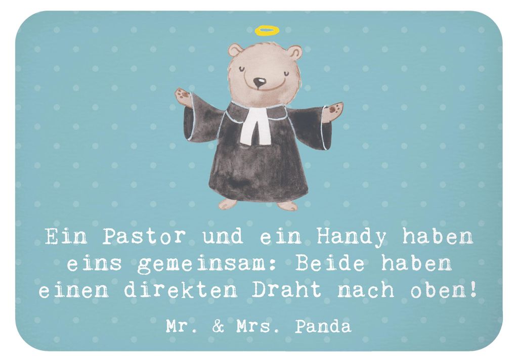 Mr. & Mrs. Panda Kühlschrankmagnet Pastor Verbindung - Meeresbrise - Geschenk, haftmagnet, holzmagnet, wandmagnet, Glaubensgemeinschaft, whiteboar...