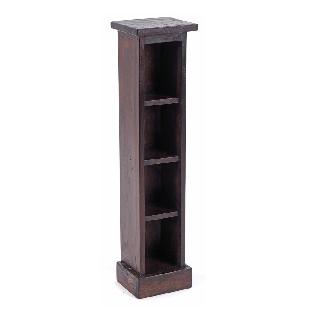 HOLZ CD REGAL TOWER | 75cm, Holzregal, Buch CD Rack mit 4 Produktbild 