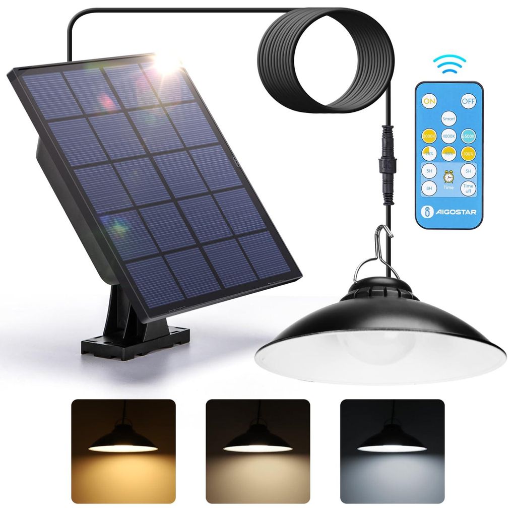 Aigostar: Lampada solare con telecomando, grado di Immagine del prodotto 