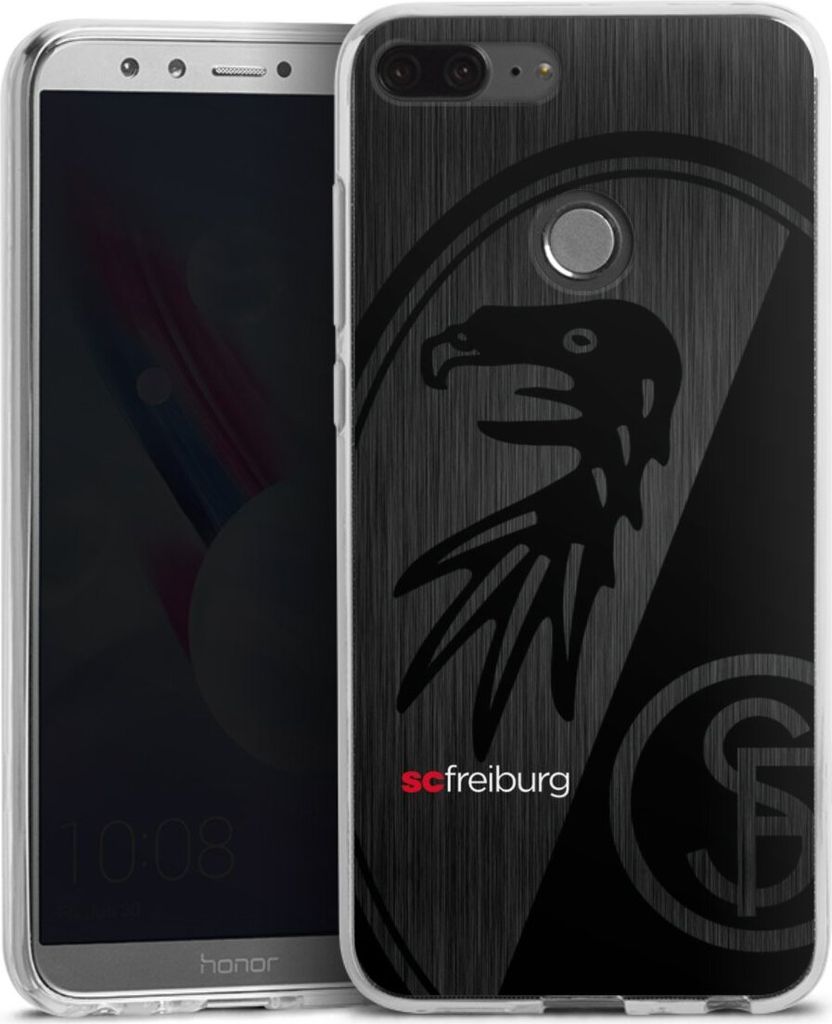 DeinDesign Handyhülle für Huawei Honor 9 Lite Silikon Hülle Case Smartphone Schutzhülle Metallic Look Offizielles Lizenzprodukt SC Freiburg