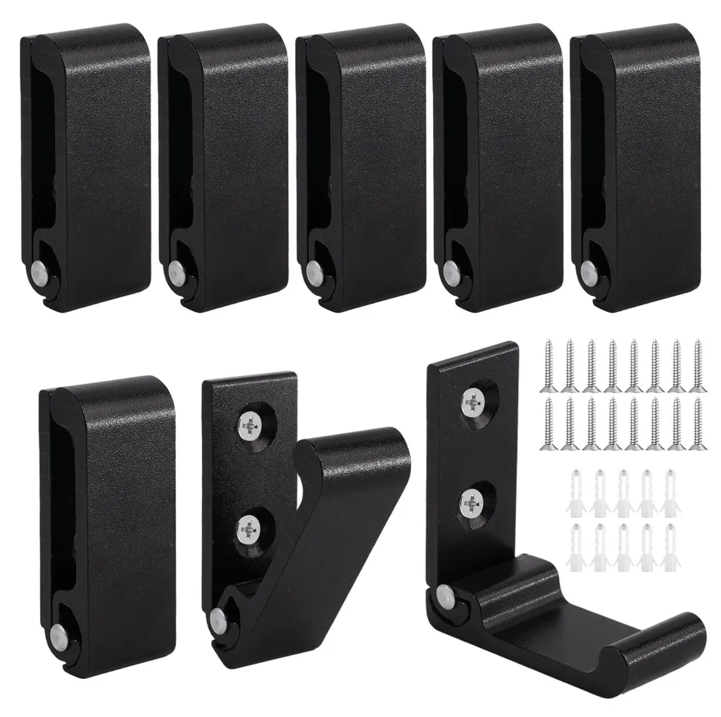 Patère murale rabattable en acier inoxydable lot de 8 supports pliables