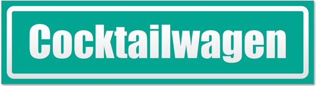 Kiwistar - Autoaufkleber - Türkis - 20 x 5,3 cm - Cocktailwagen invertiert - Hinweis Aufkleber Sticker für Auto, Kfz, Fahrrad, PKW, LKW
