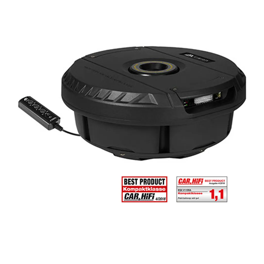 Caisson de basse plat ESX V-1100A pour roue de secours - Sub Actif - 8