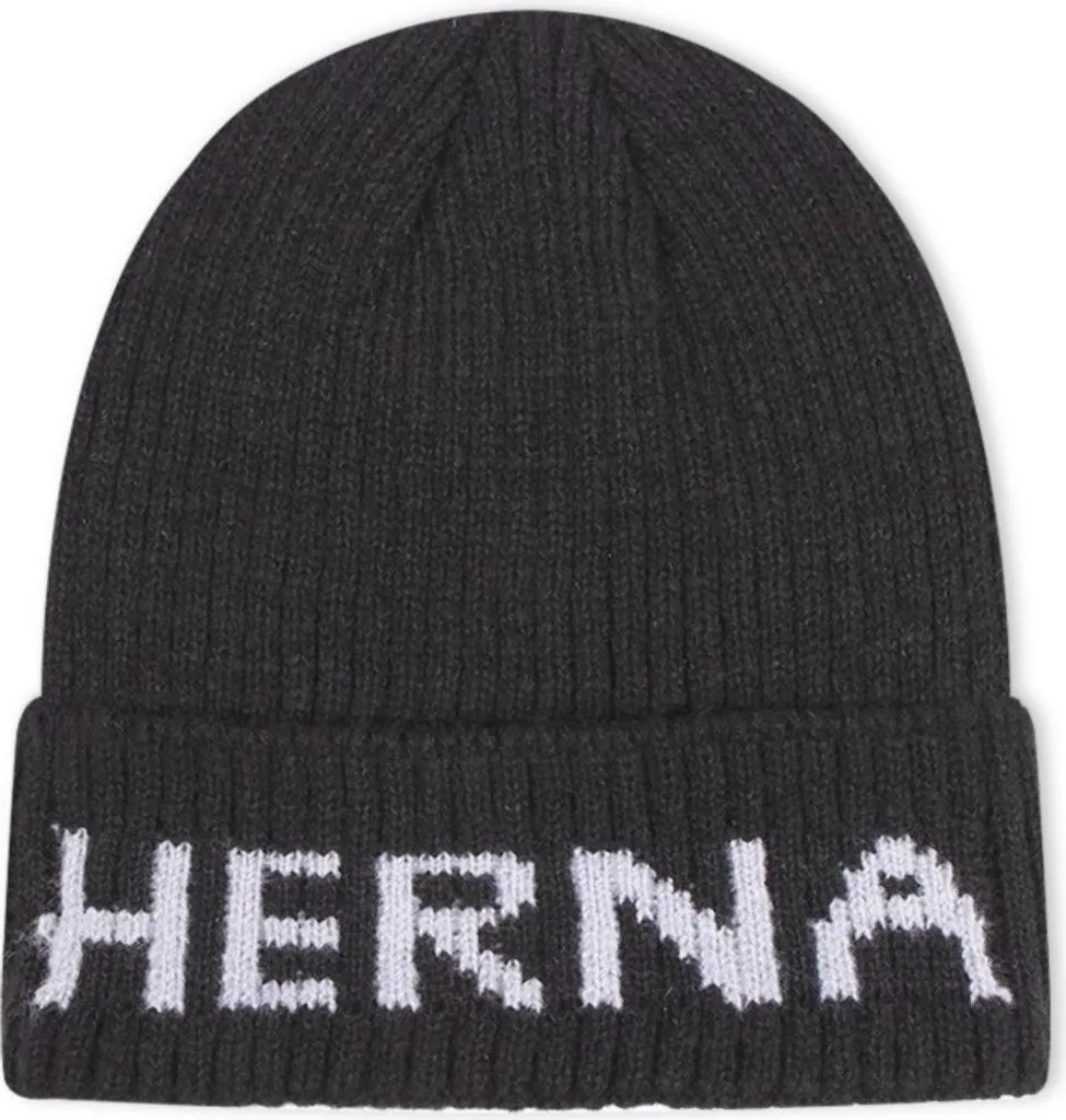Berretto INF Unisex Nero con Lettera - Caldo Beanie con Fodera in Pile