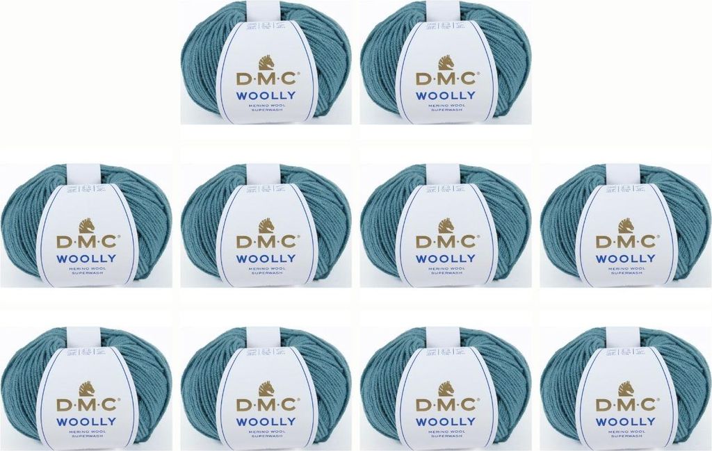 10x DMC-Wolle „Woolly“ – Wolle – 100 % Wolle aus Australien, 488 (Farbe 72)