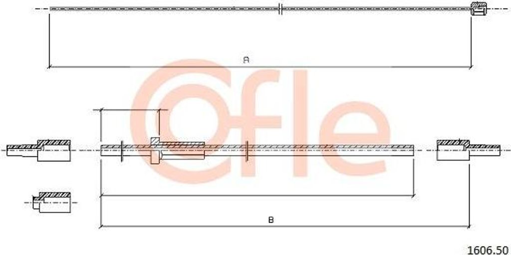 COFLE 1606.50 Motorhaubenzug OE 4109112 kompatibel mit Ducato, 500