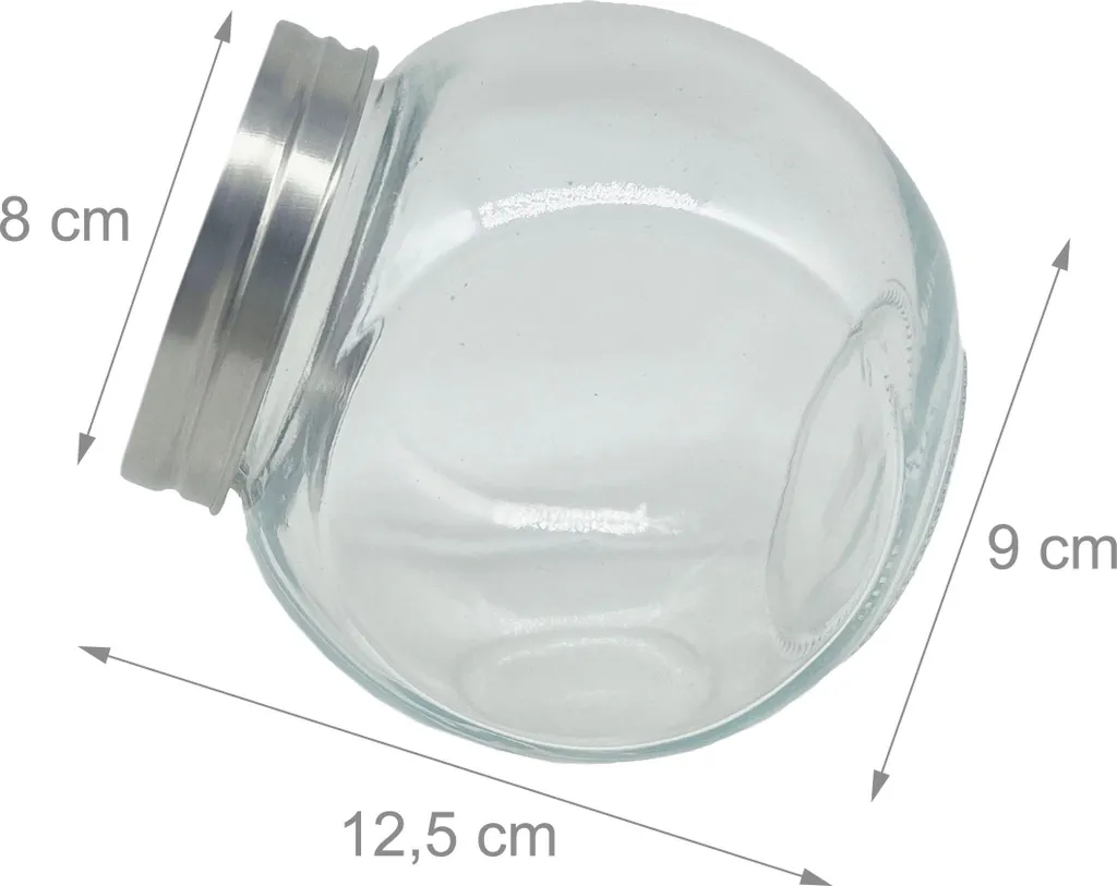 Organizer Cucina Relaxdays Vetro 650ml - Set 5 Contenitori Ermetici - 4