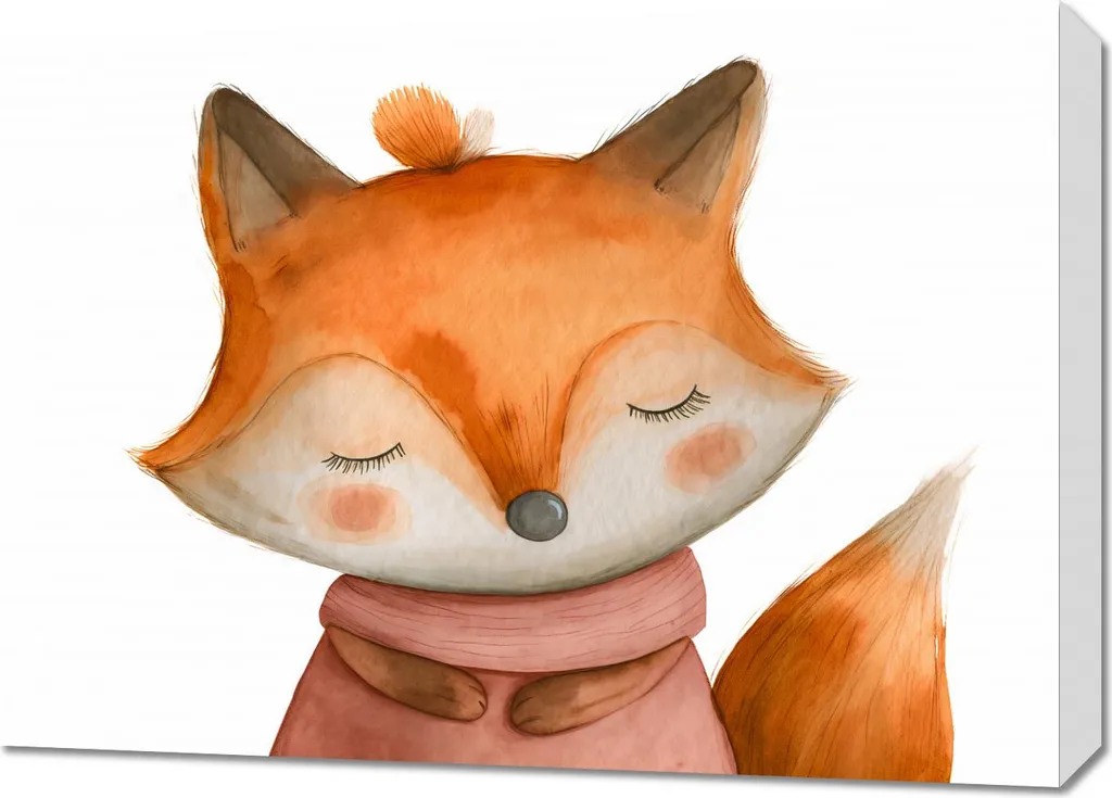 Image de Renard 70 x 50 cm - Idée Déco pour Salon et Chambre au Naturel