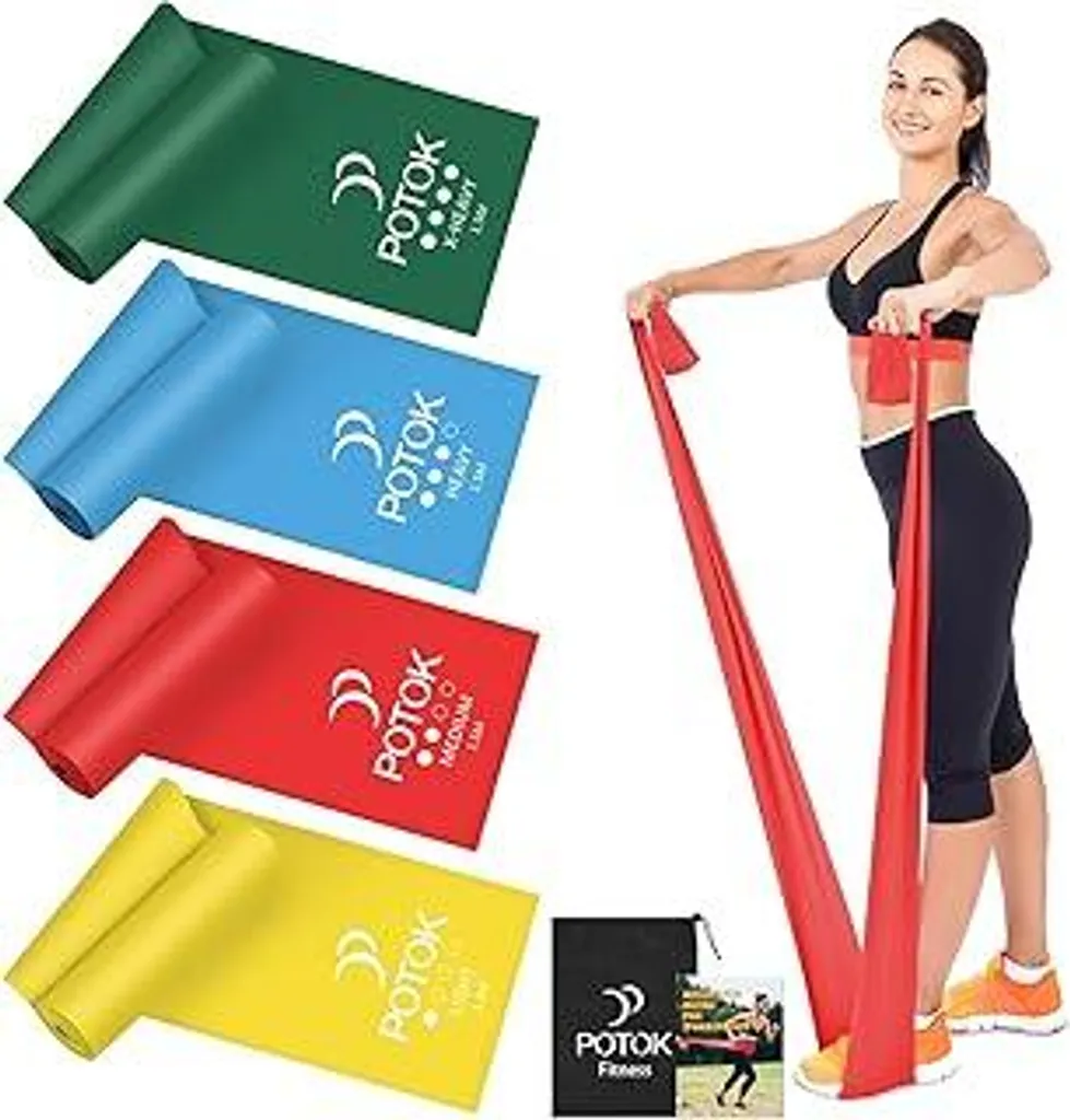 Set 4 Bande Elastiche Yoga e Pilates 1.5m | Flessibilità e Tono