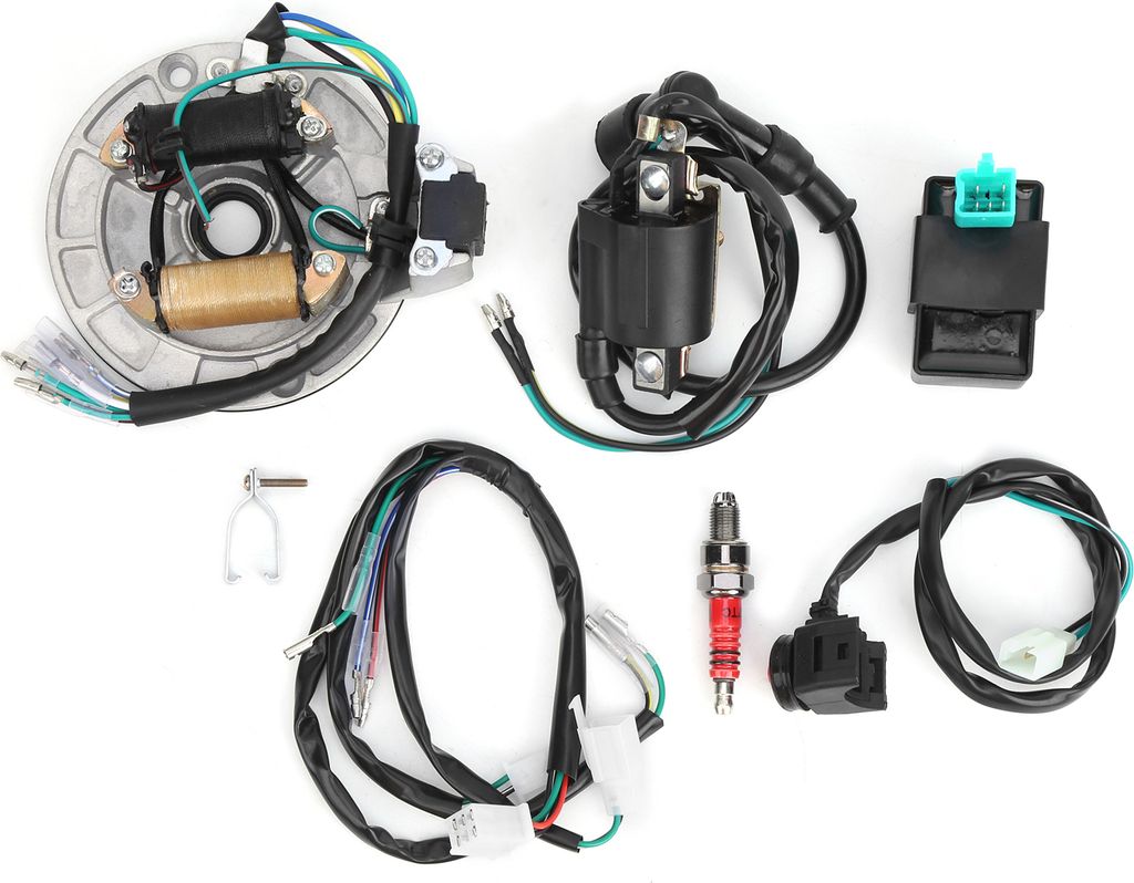 Zündspule Stator CDI Kabelbaum Zündkerze Kit Fit für XRCRF 50 50cc ‐ 125cc
