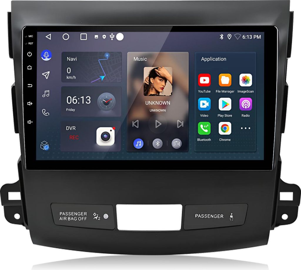 Radio 9 Zoll 6+128GB Android Autoradio für Mitsubishi Outlander II CWW 2005-2011 Wireless CarPlay Android Auto 4G WiFi GPS Navi 8Kern RDS DSP DAB+ BT