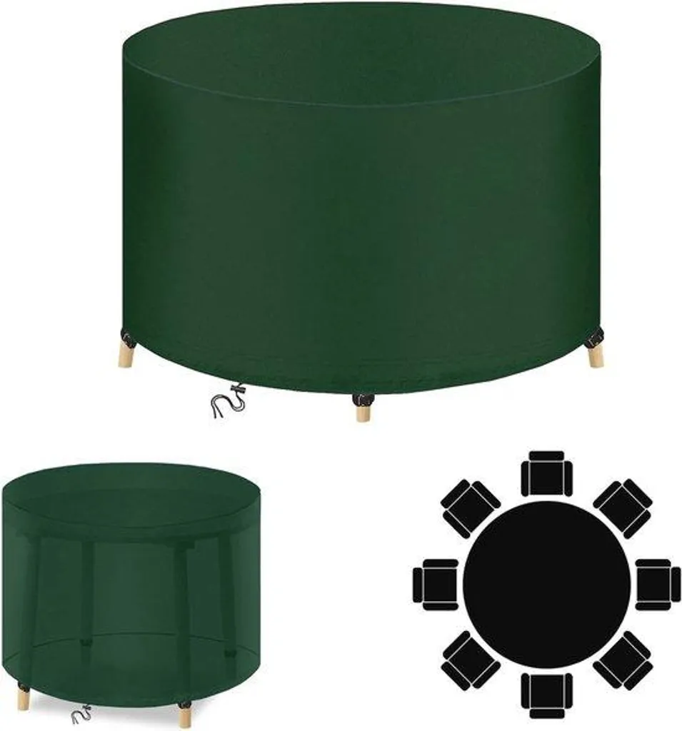 Housse mobilier jardin ronde 300 cm stop humidité et décoloration
