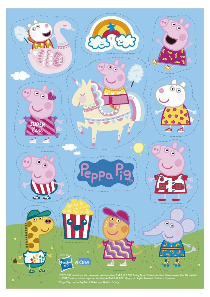Fondantpapier zum Ausschneiden von Pepa Pig Produktbild 