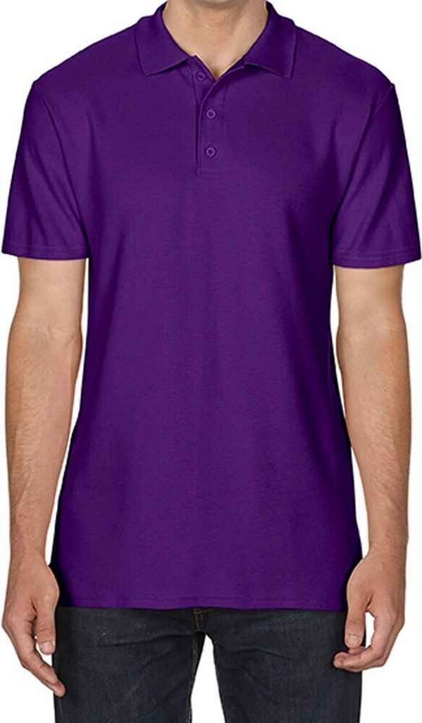 Gildan Herren SoftStyle Poloshirt, Doppel-Piqué PC3339 (S) (Violett)