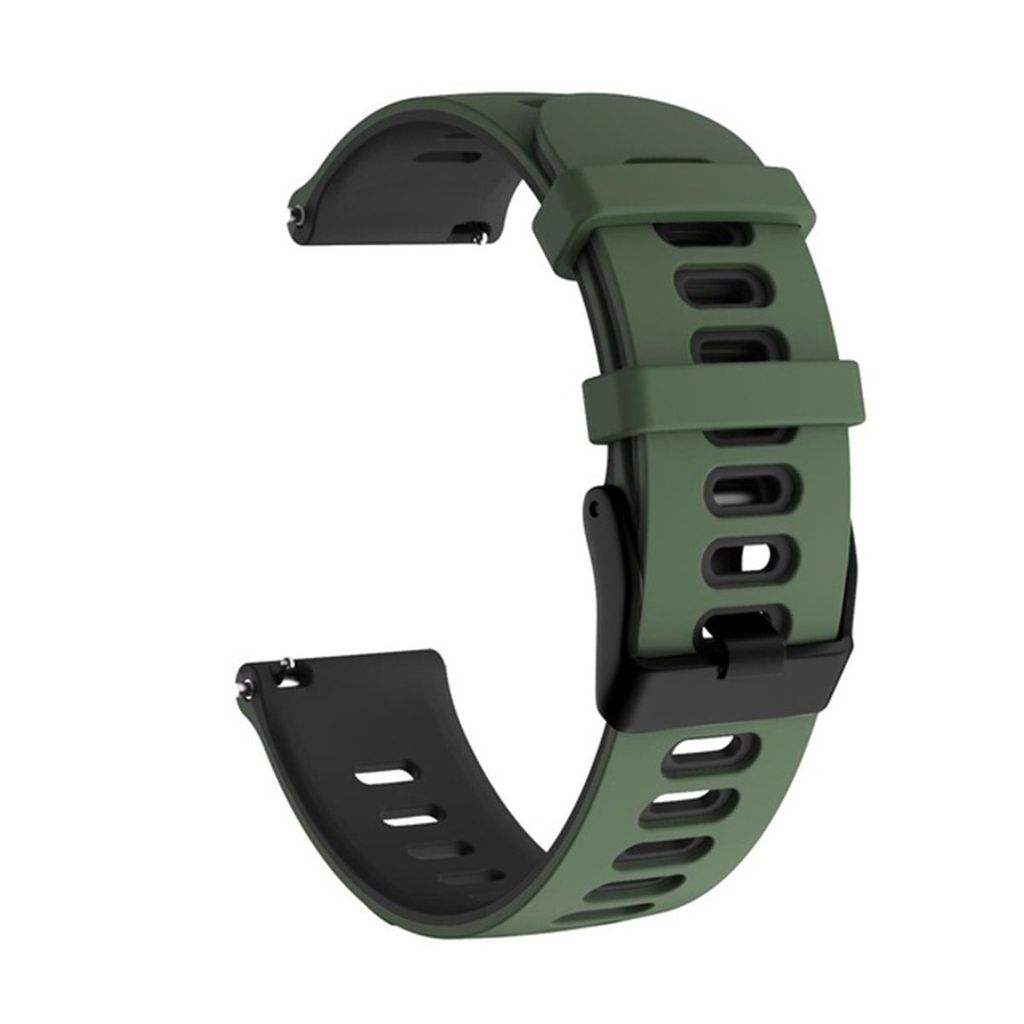 Sport Ersatz Armband für Honor Magic Watch 2 42mm Silikon Band Loop, Farbe:Dunkelgrün