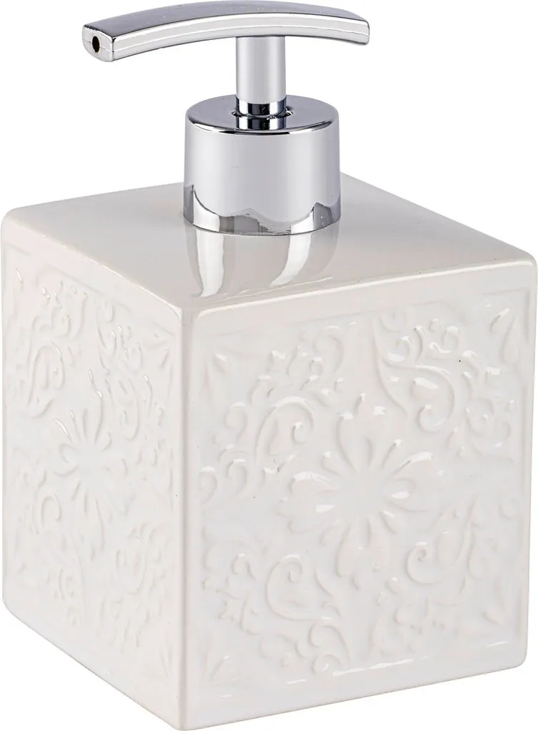 Dispenser Sapone Ceramica Bianca Design Cordoba | Accessori Bagno Chic