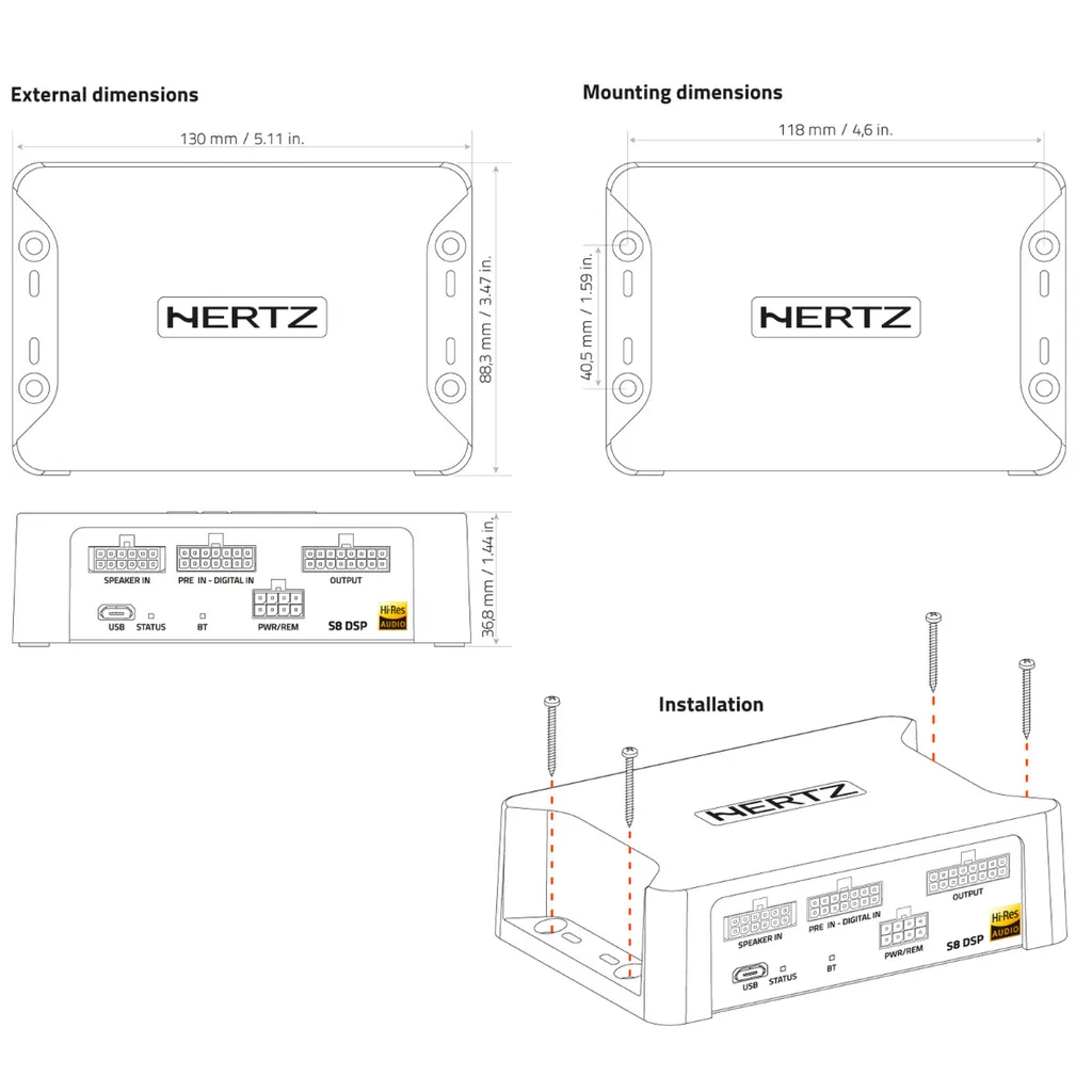 Processeur de Signal Numérique Hertz S8 avec 8 Canaux Haute Résolution - 6