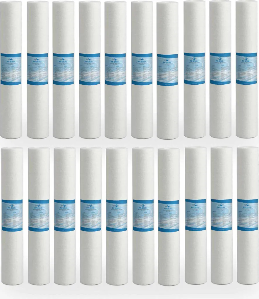 Stock Risparmio Bellerofonte: 20 Filtri Acqua 20 Pollici 25 Micron