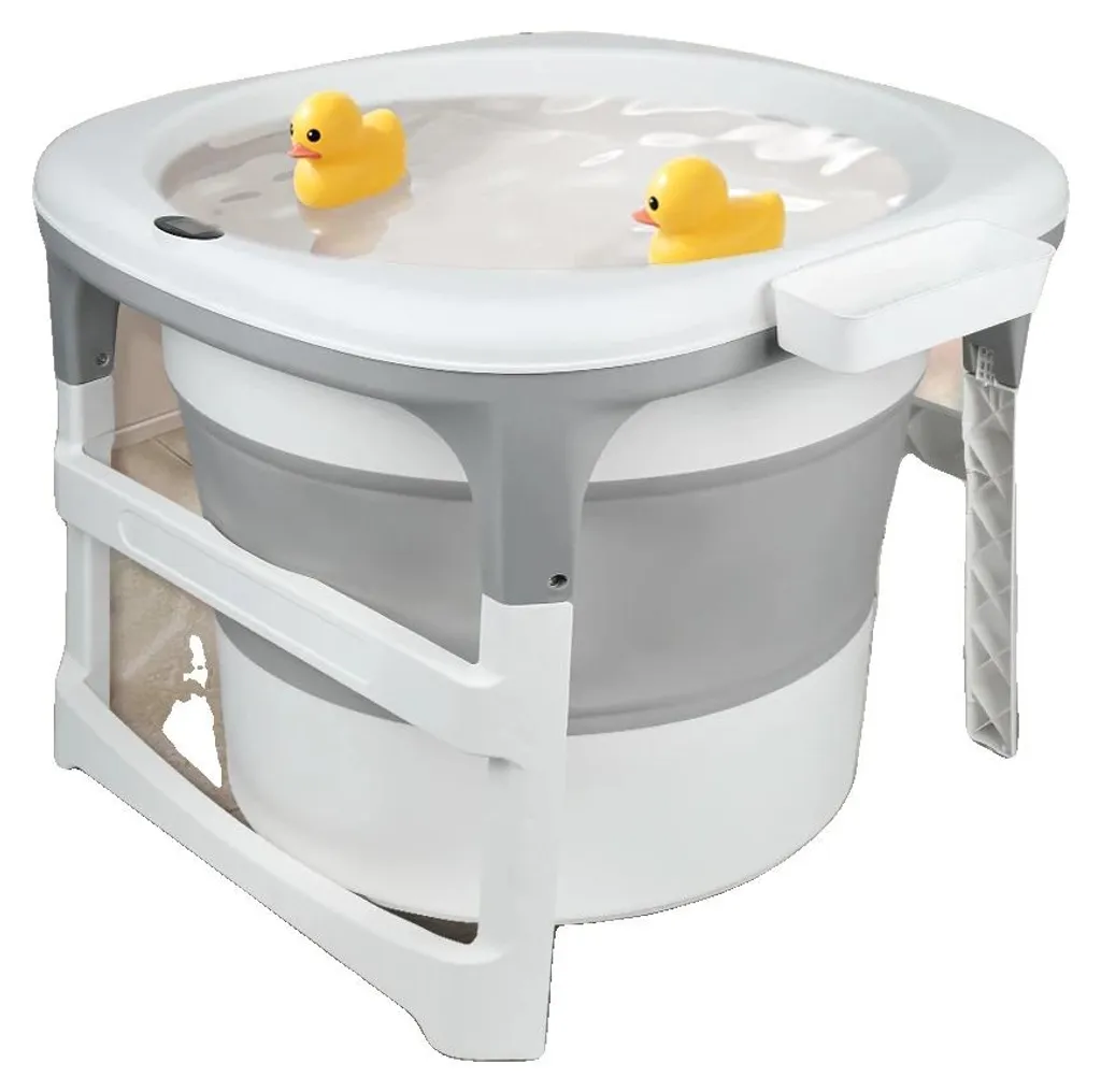 Baignoire pliable isolante grise : réglage thermique pour le bain