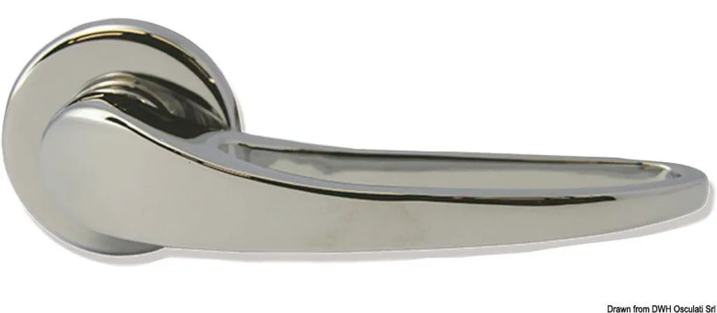 Poignée de porte en laiton finition chrome brillant 133 mm Guerini