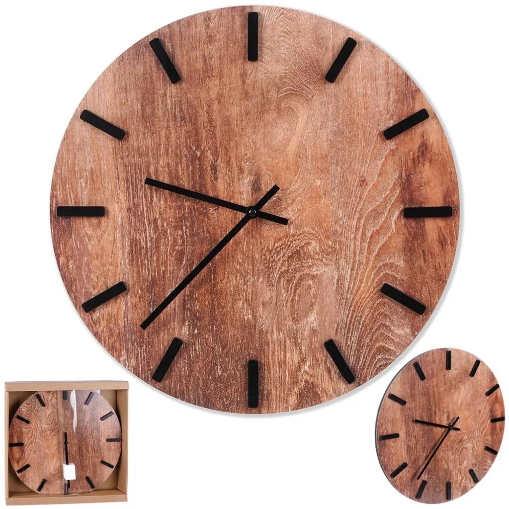 Orologio da Muro Vilde Marrone 40cm | Silenzioso e Facile da Leggere