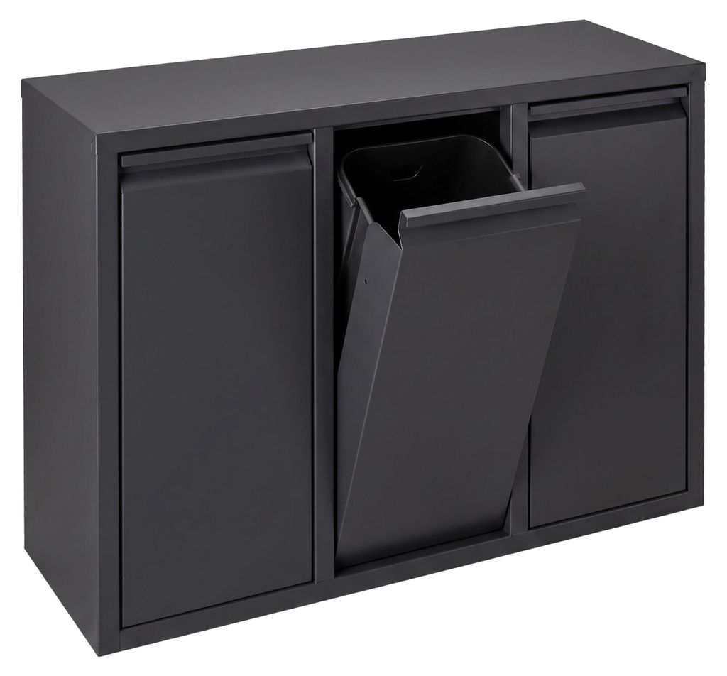 Contenitore per rifiuti Relaxdays, con 3 scomparti, Immagine del prodotto  Immagine generata dall'IA