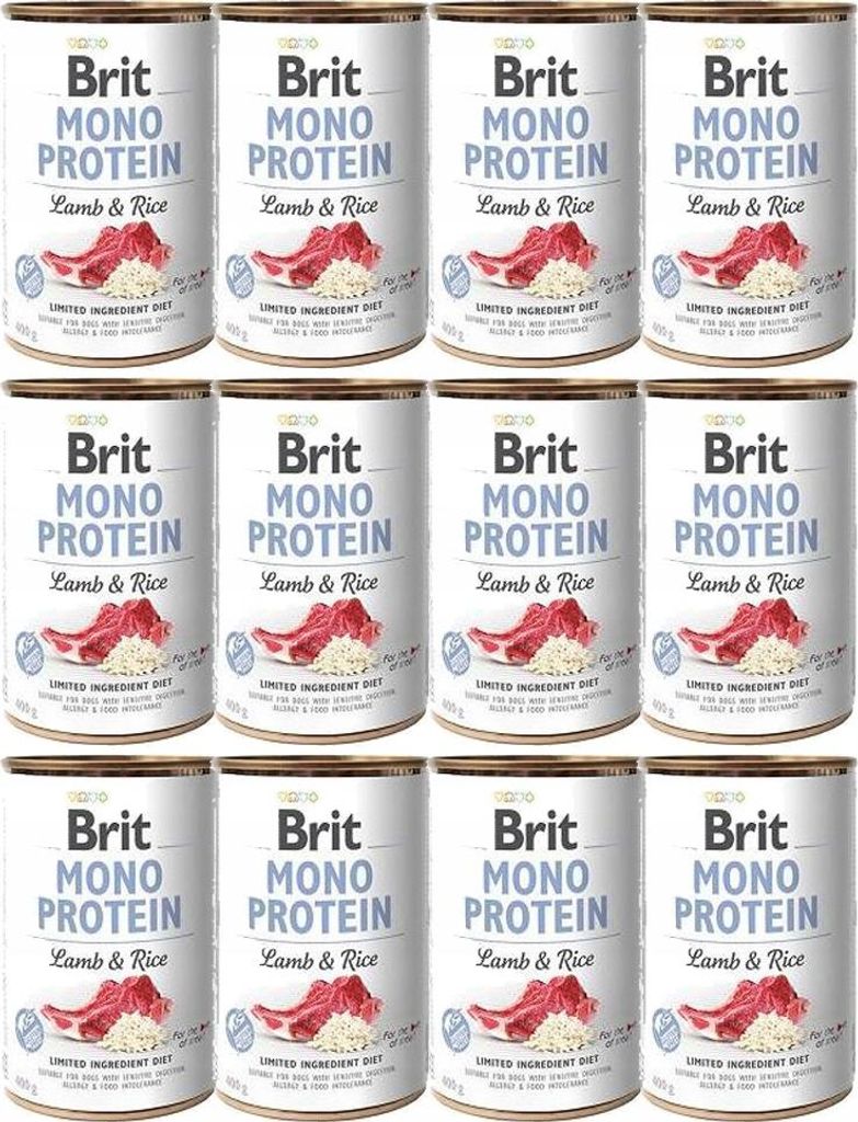 BRIT MONO PROTEIN Nasses Hundefutter Lamm mit Reis 400 g Produktbild 