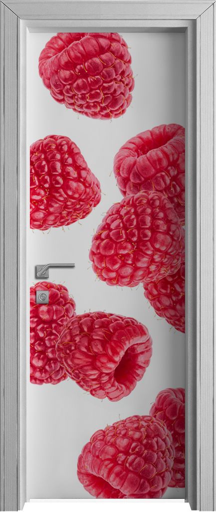 Tür Selbstklebende 70x210 cm Türfolie Türtapete Klebefolie - Weiße Farbige Früchte