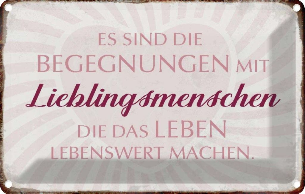 vianmo Blechschild 12x18 cm Lieblingsmenschen Leben Dekoration Spruch Zitat