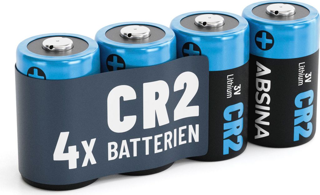 ABSINA Batterie CR2 Lithium 3V 4er Pack