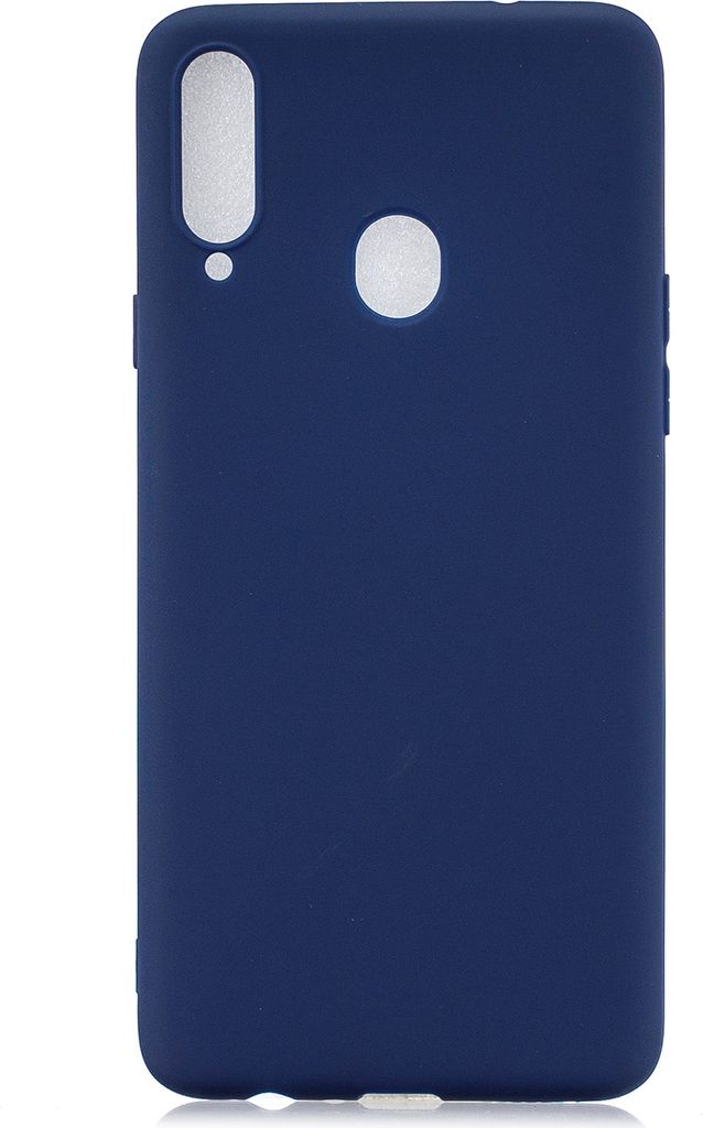 Für Samsung A10S A20S Shockproof TPU Rückenabdeckung Weiche Candy Farbe Frosted Surface Handy Case Navy