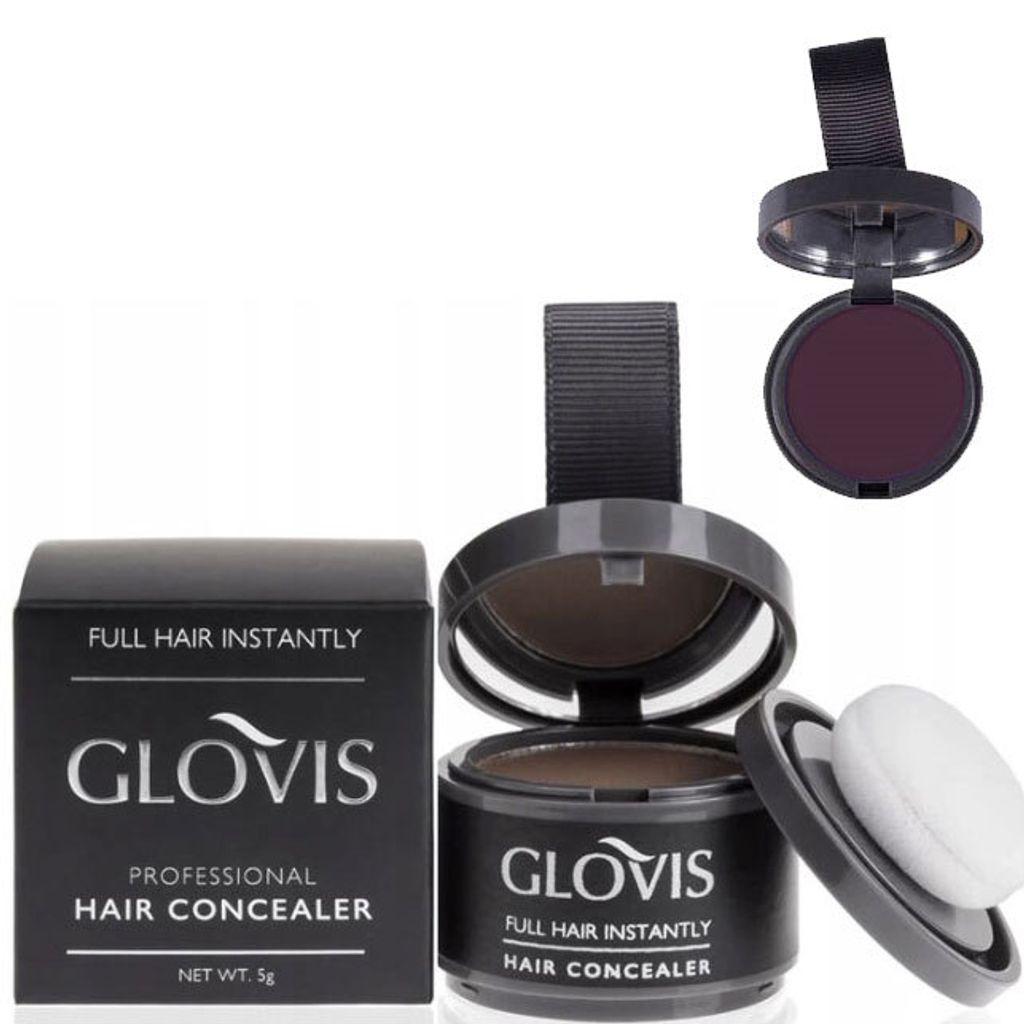 Glovis Haar Concealer BURGUNDLE - Ansatzpuder Haarverdichtungspuder Ansatz kaschieren Bartauffüllung