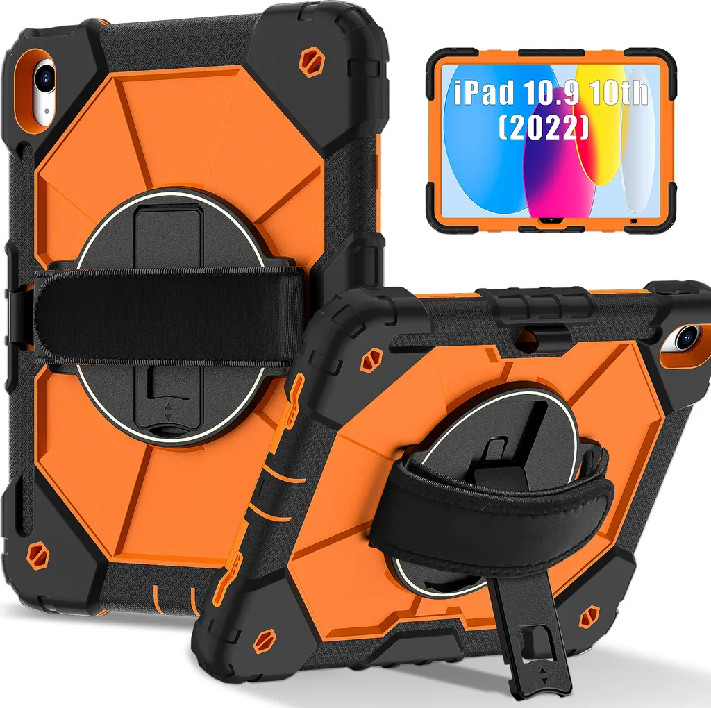 Étui iPad 10 10.9 Pouces 2022 Antichoc avec Support Pivotant 360°