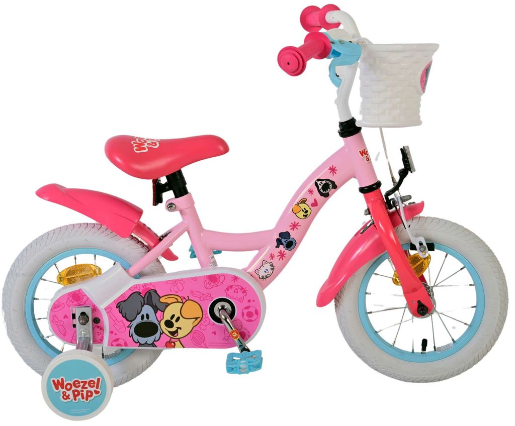 Woezel & Pip Kinderfahrrad - Mädchen - 12 Zoll - Rosa