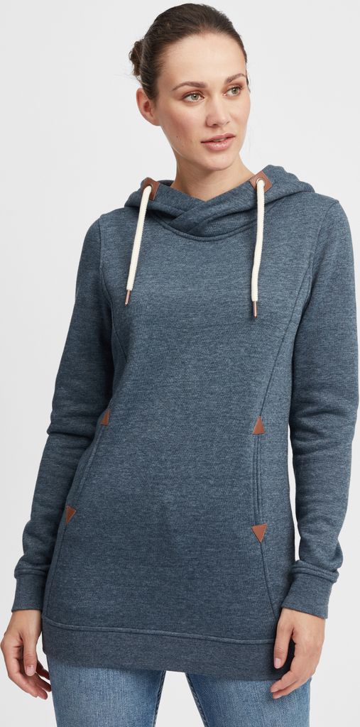 OXMO OXVicky Damen Sweat Hoodie Long Pullover Kapuzenpullover mit Kapuze Kordelzug Regular fit