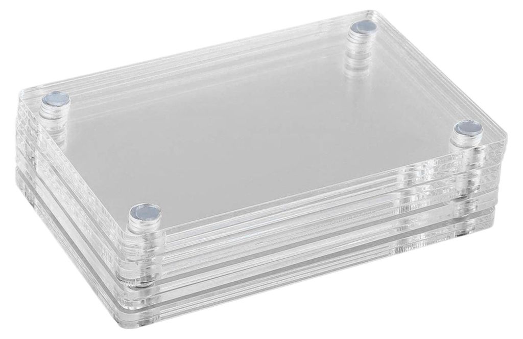 5/10/15 Stück 3-Zoll-magnetischer Fotorahmen, doppelseitig, Kühlschrank, transparenter Acryl-Sofortbildfilmhalter, Bilderrahmen-Dekoration
