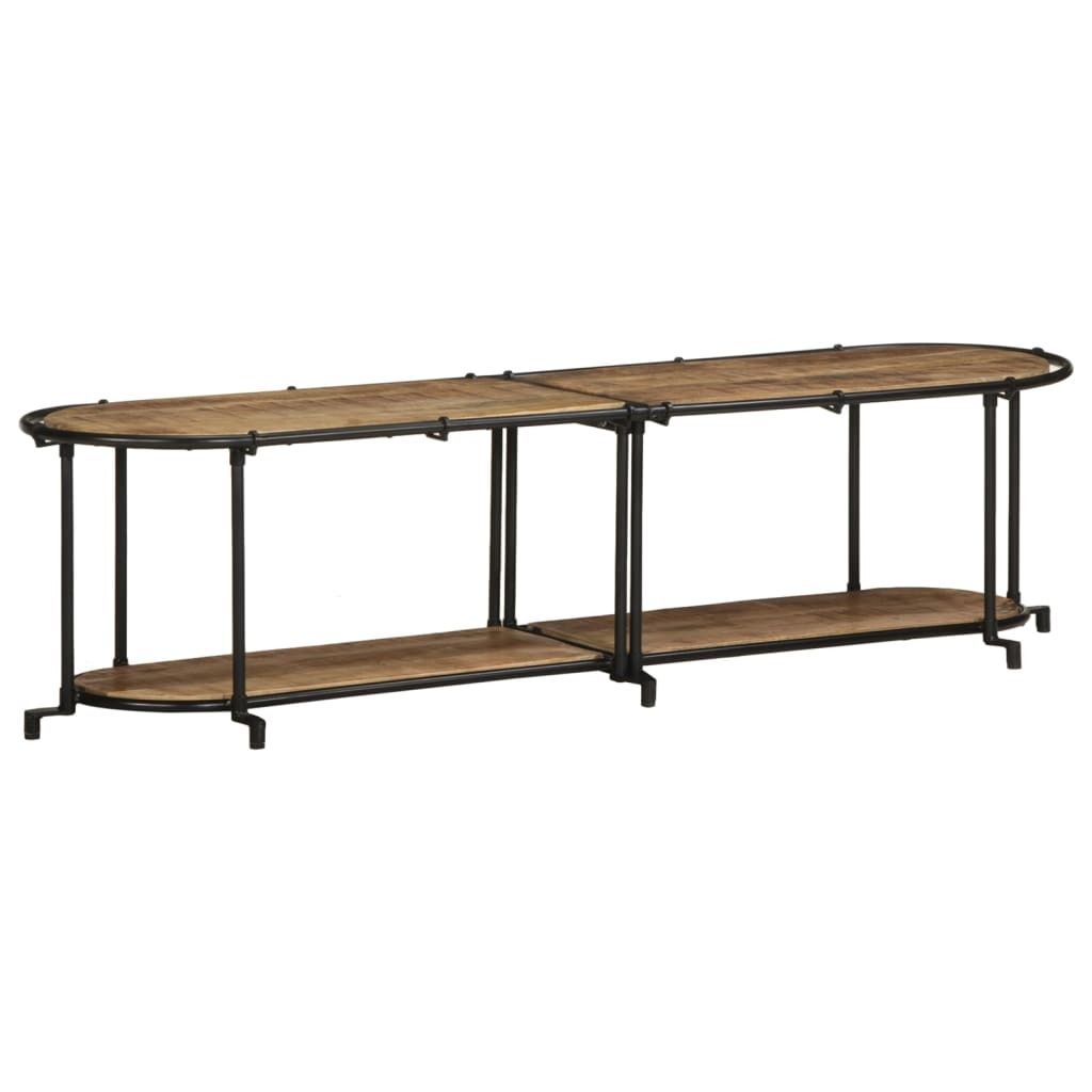 vidaXL TV-Regal 160x42x40 cm Raues Mangoholz Produktbild 