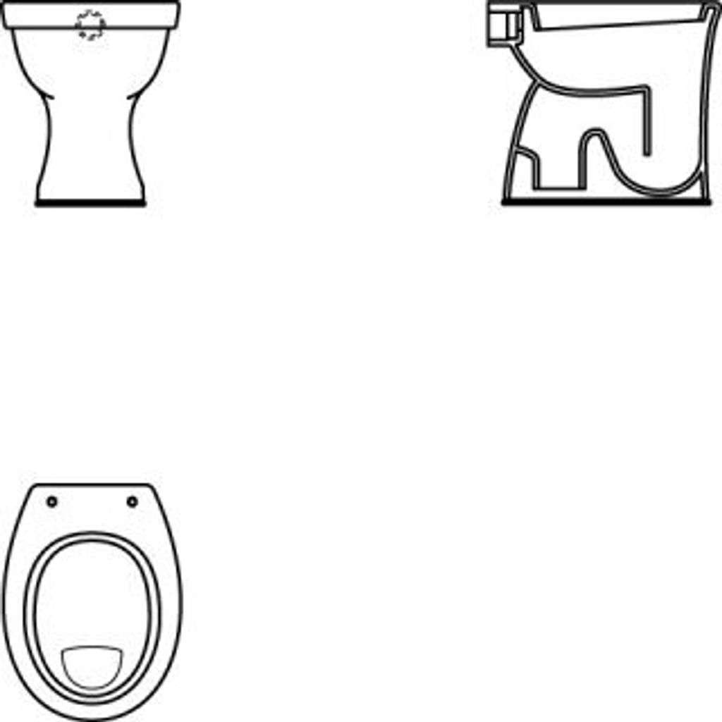 IDEAL STANDARD V313101 Standflachspül-WC Eurovit, Abgang Produktbild 6