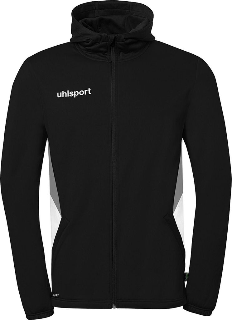Uhlsport Equipe 29 Multi Hood Jacke - schwarz/weiß/steingrau, Größe:4XL